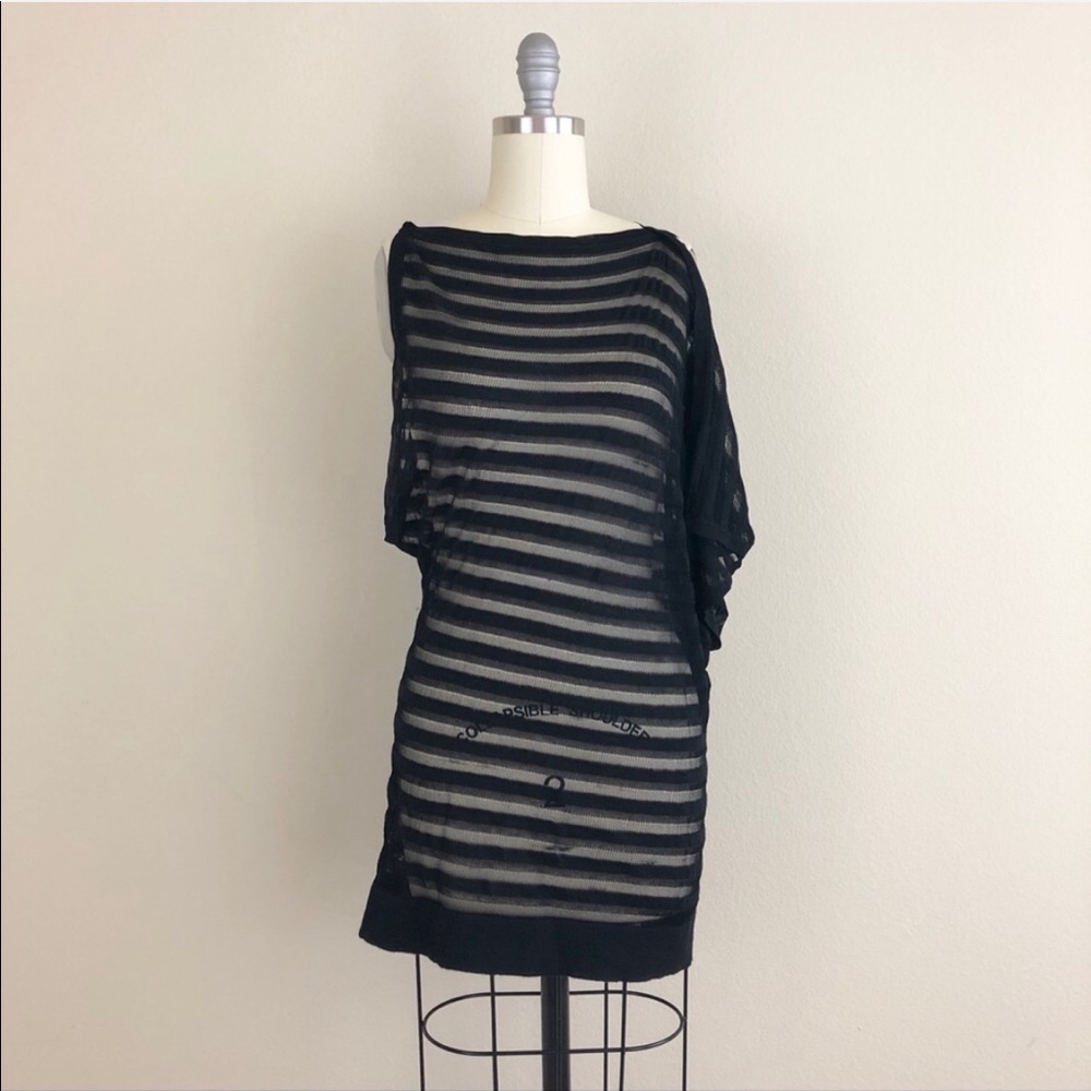 Elie Tahari Cashmere Silk Sheer Striped Tunic - Picture 1 of 4